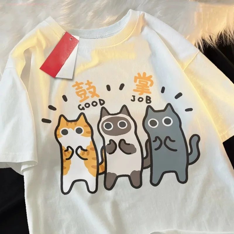 Мужская футболка ZAZOMDE Kawaii Cat Trio свободного покроя из 100% органического хлопка, летняя повседневная уличная одежда для путешествий, большой размер
Мужская футболка ZAZOMDE Kawaii Cat Trio свободного покроя из 100% органического хлопка, летняя повседневная уличная одежда для путешествий, большой размер