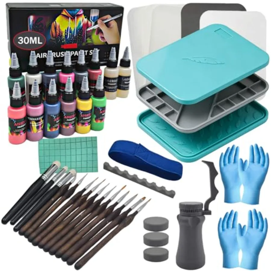 All-In-One Miniature Painting Kit, 3 in 1 Dry and Wet Palette, 12 Colors Model Paint, 2 thinner, 11PCS Detail Paint Brushes Dry
All-In-One Miniature Painting Kit, 3 in 1 Dry and Wet Palette, 12 Colors Model Paint, 2 thinner, 11PCS Detail Paint Brushes Dry