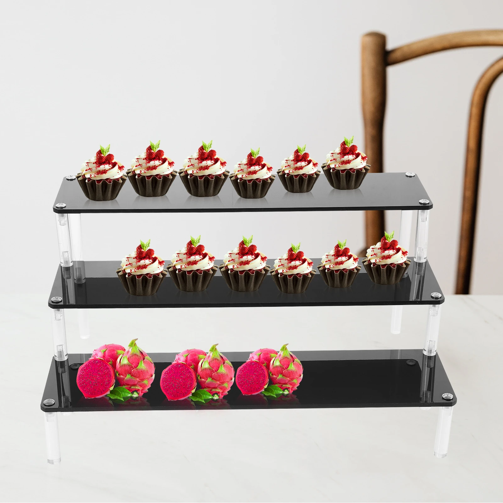 3 Tier Acrylic Display Shelf Tiered Craft Organizer Strong Load-Bearing Stand For Collectibles Figurines Mugs Dessert Tabletop
3 Tier Acrylic Display Shelf Tiered Craft Organizer Strong Load-Bearing Stand For Collectibles Figurines Mugs Dessert Tabletop