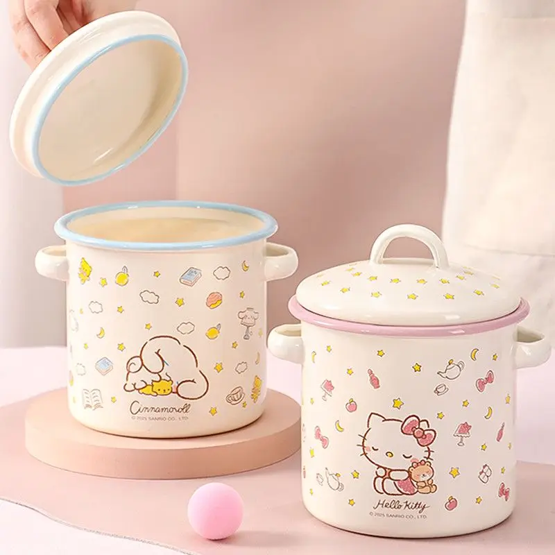 Anime Sanrio Hello Kitty High Enamel Oil Jar Home Use Heat Resistant with Lid Handle Food Grade Refrigerator Safe Cartoon Cute
Anime Sanrio Hello Kitty High Enamel Oil Jar Home Use Heat Resistant with Lid Handle Food Grade Refrigerator Safe Cartoon Cute