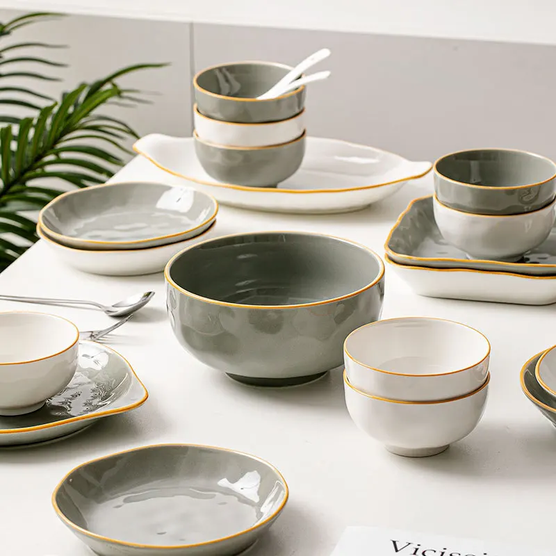 Underglaze Color Light Luxury Ceramic Household Tableware Set - Bowl & Dish Utensils for High - End Dining
Underglaze Color Light Luxury Ceramic Household Tableware Set - Bowl & Dish Utensils for High - End Dining