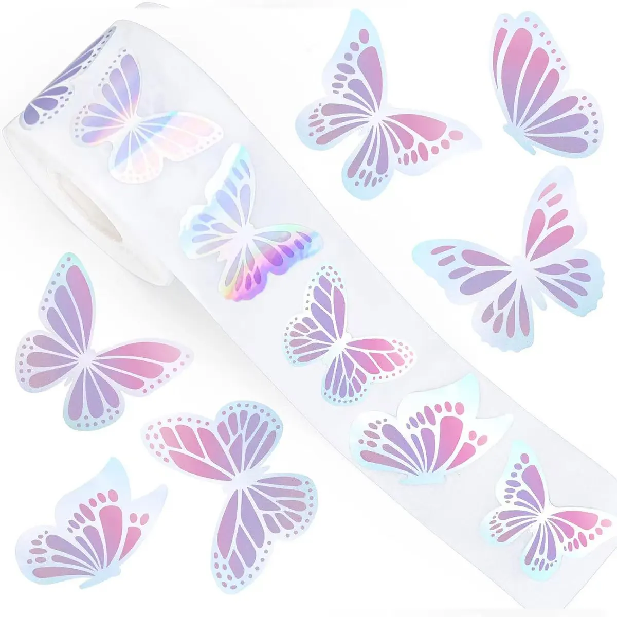 500 шт./рулон фиолетовые голографические лазерные наклейки-бабочки с каракулями уникальный мультяшный блокнот DIY украшения для подарков 
500 шт./рулон фиолетовые голографические лазерные наклейки-бабочки с каракулями уникальный мультяшный блокнот DIY украшения для подарков