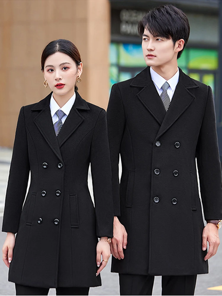 Профессиональное шерстяное пальто для женщин: для банков, отделов по работе с клиентами, отелей, ювелирных магазинов, офиса, двубортное
Профессиональное шерстяное пальто для женщин: для банков, отделов по работе с клиентами, отелей, ювелирных магазинов, офиса, двубортное