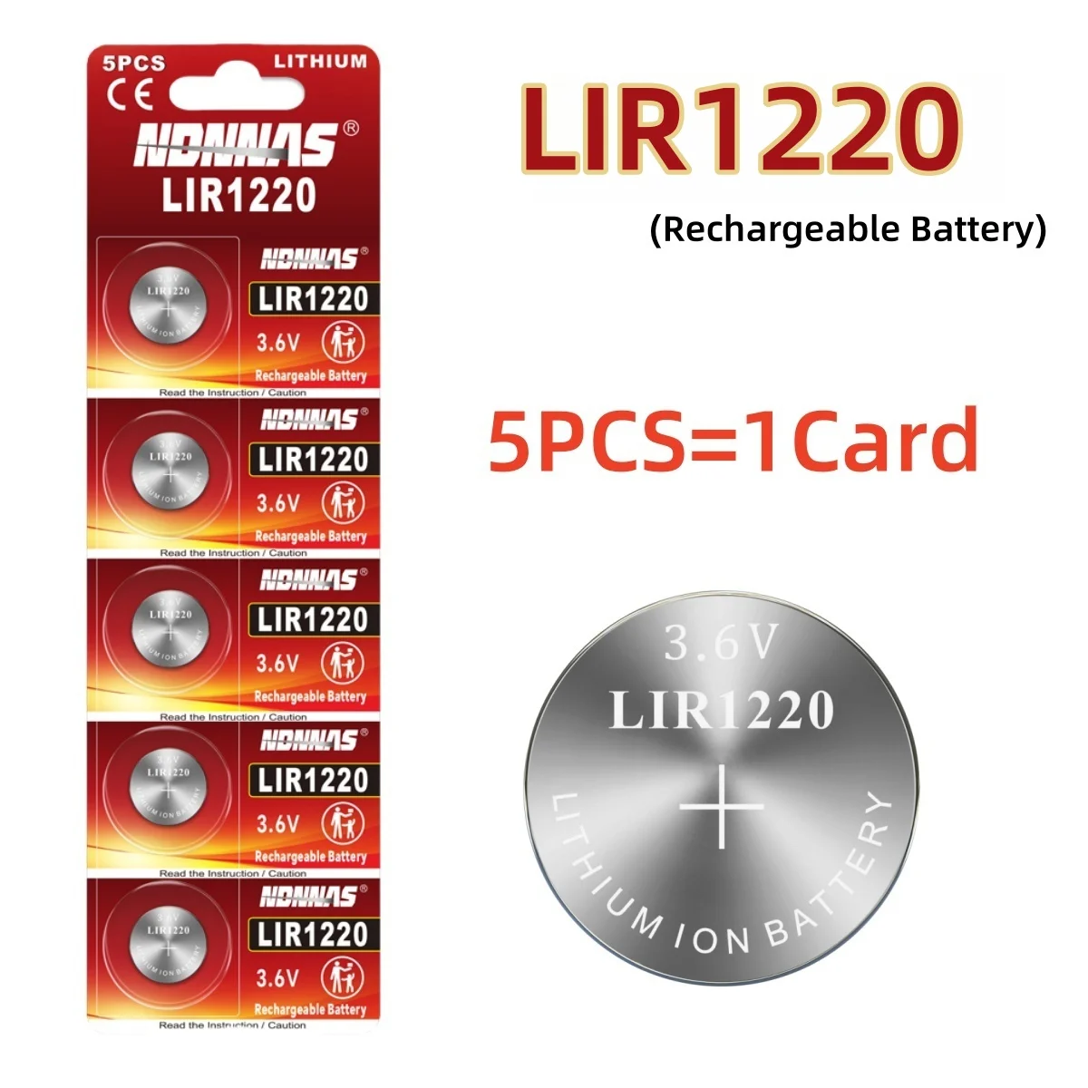 5-6.0PCS LIR1220 3.6V Genuine Rechargeable Coin Cell Patch Transposon New Original Lithium-ion Button Battery Replaces CR1220
5-6.0PCS LIR1220 3.6V Genuine Rechargeable Coin Cell Patch Transposon New Original Lithium-ion Button Battery Replaces CR1220
