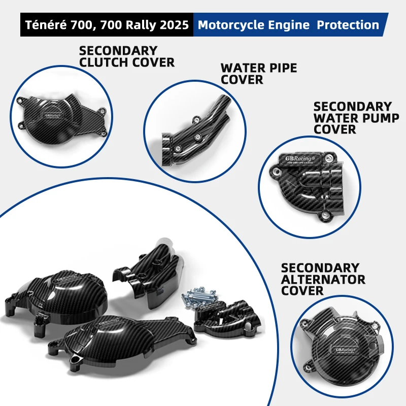 accessori moto GBRacing Engine Protection Set: Side Cover + Clutch Cover 2025 For Yamaha MT-07/MT-07 AMT/Ténéré 700/700 Rally
accessori moto GBRacing Engine Protection Set: Side Cover + Clutch Cover 2025 For Yamaha MT-07/MT-07 AMT/Ténéré 700/700 Rally