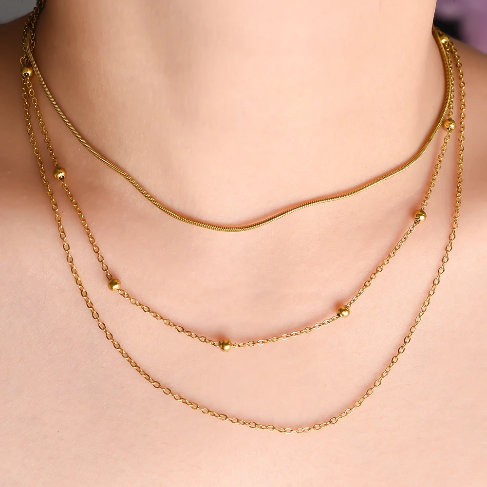 10pcs Gold Color Width 1.2/1.5/1.6/2.2/2.5/3mm Loose Chain Necklace Men Women Stainless Steel 45cm Long Chain Necklace Jewelry
10pcs Gold Color Width 1.2/1.5/1.6/2.2/2.5/3mm Loose Chain Necklace Men Women Stainless Steel 45cm Long Chain Necklace Jewelry