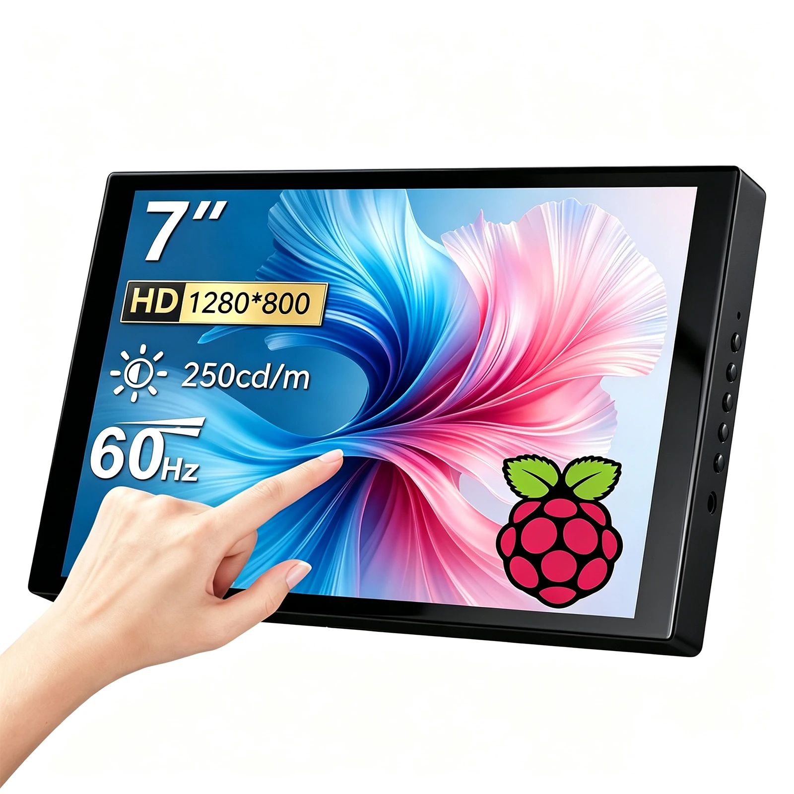7 Inch IPS HD Touchscreen 1280x800 LCD Display with Built-in Speaker, for Phone, Computer and Game Console
7 Inch IPS HD Touchscreen 1280x800 LCD Display with Built-in Speaker, for Phone, Computer and Game Console