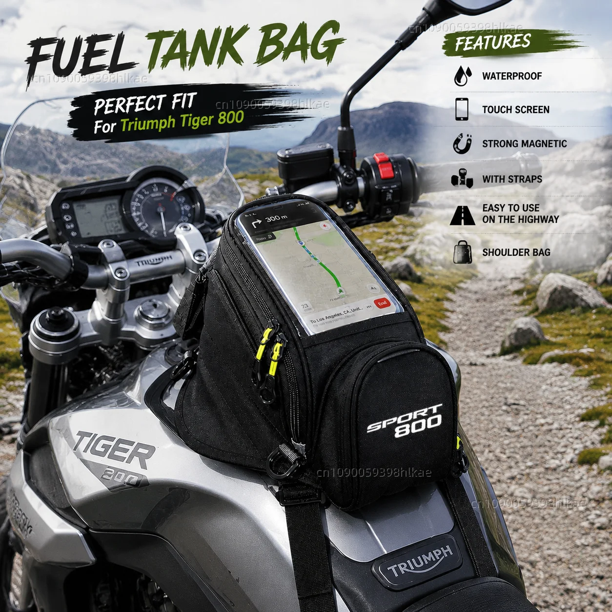 NEW Universal Magnetic Fuel Tank Bag Motorcycle Phone Navigation Pack For Triumph Tiger 660 800 900 GT PRO Rally Explorer 1200
NEW Universal Magnetic Fuel Tank Bag Motorcycle Phone Navigation Pack For Triumph Tiger 660 800 900 GT PRO Rally Explorer 1200