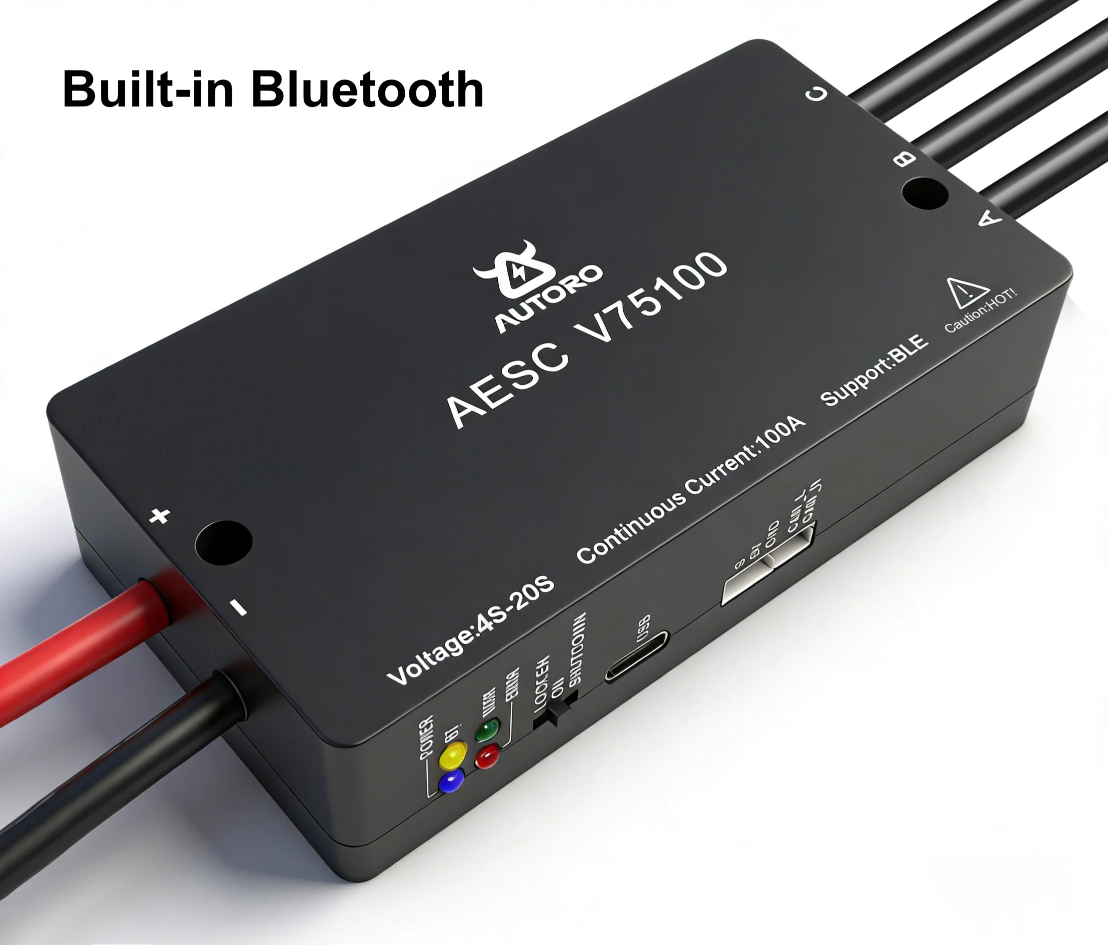 Autoro 75100 V75100 w/ FOC & BLDC Built-in Bluetooth Based on VESC 75100 & MK2 MK4 MK5 for Electric Skateboard,Ebike,Scooter
Autoro 75100 V75100 w/ FOC & BLDC Built-in Bluetooth Based on VESC 75100 & MK2 MK4 MK5 for Electric Skateboard,Ebike,Scooter