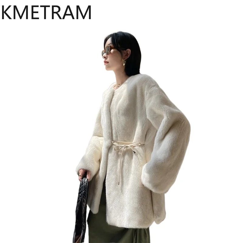 KMETRAM Women's Natural Mink Fur Jacket Fashion Mid-Length Fur Coats O-Neck Winter Real Fur Coat Woman Clothing 2026 casaco pelo
KMETRAM Women's Natural Mink Fur Jacket Fashion Mid-Length Fur Coats O-Neck Winter Real Fur Coat Woman Clothing 2026 casaco pelo