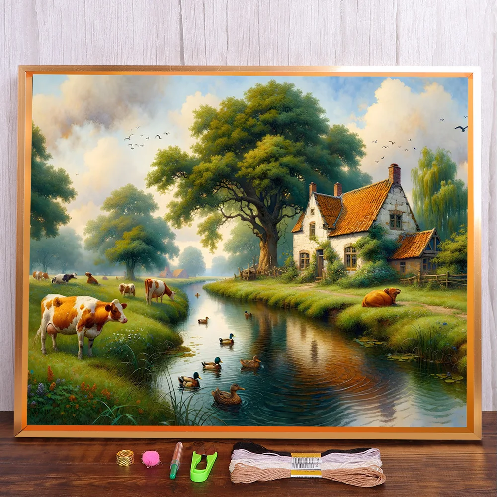 Landscape River Printed Cross-Stitch DIY Embroidery Complete Kit Knitting Handiwork Hobby Handmade Magic Home Decor Different
Landscape River Printed Cross-Stitch DIY Embroidery Complete Kit Knitting Handiwork Hobby Handmade Magic Home Decor Different