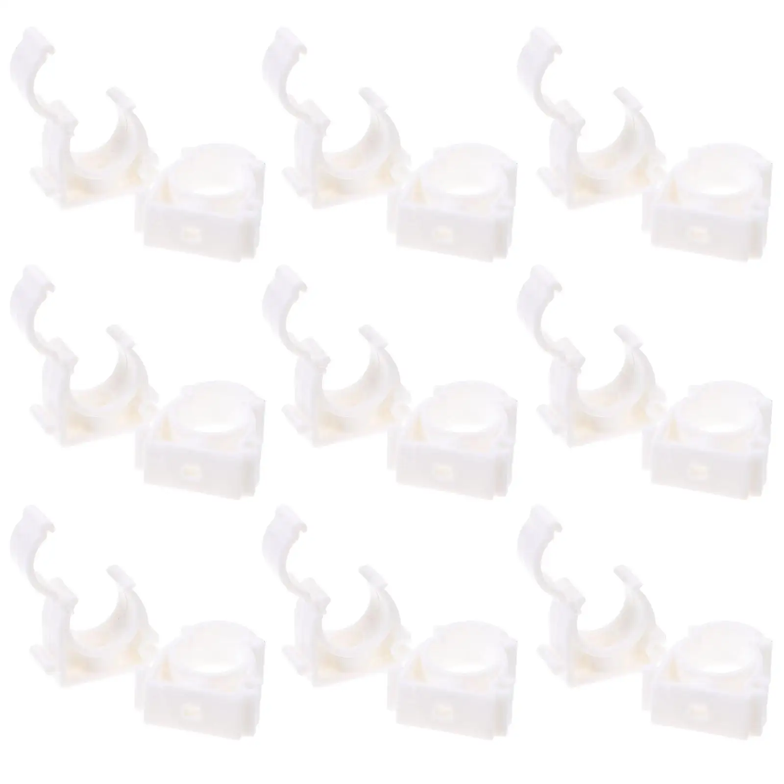 20 Pcs Pipe Clamps Heavy Duty Plastic Holder Firm Installation Suitable Pipes Tubes Conduits Fittings Tube Hanger
20 Pcs Pipe Clamps Heavy Duty Plastic Holder Firm Installation Suitable Pipes Tubes Conduits Fittings Tube Hanger
