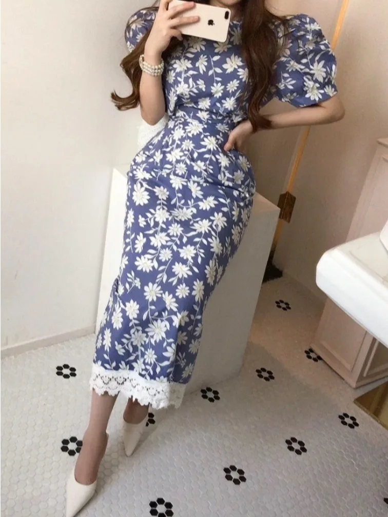 Ele Summer Floral Lace Dr Women's round Ne Bubble Sve ort Sve Chic Simple Color Blo Hook Stitch Dr
Ele Summer Floral Lace Dr Women's round Ne Bubble Sve ort Sve Chic Simple Color Blo Hook Stitch Dr