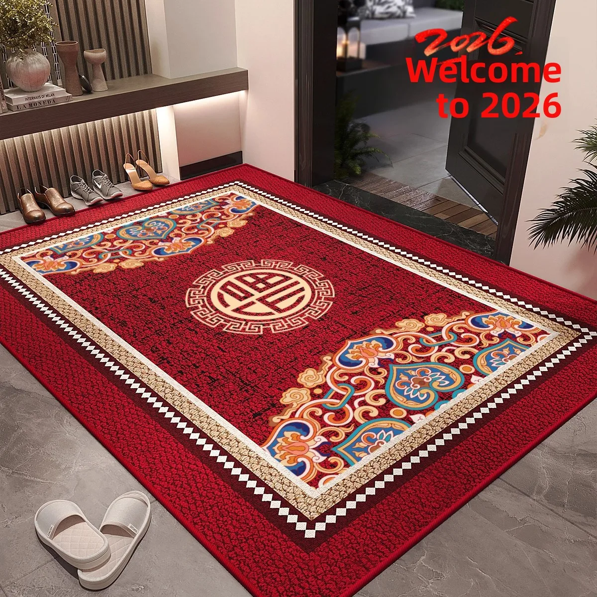 New Chinese Style Door Mat Red Entrance Mat Home Use Customizable Anti-Slip Carpet Doorway Floor Rug Home Decor Mat
New Chinese Style Door Mat Red Entrance Mat Home Use Customizable Anti-Slip Carpet Doorway Floor Rug Home Decor Mat
