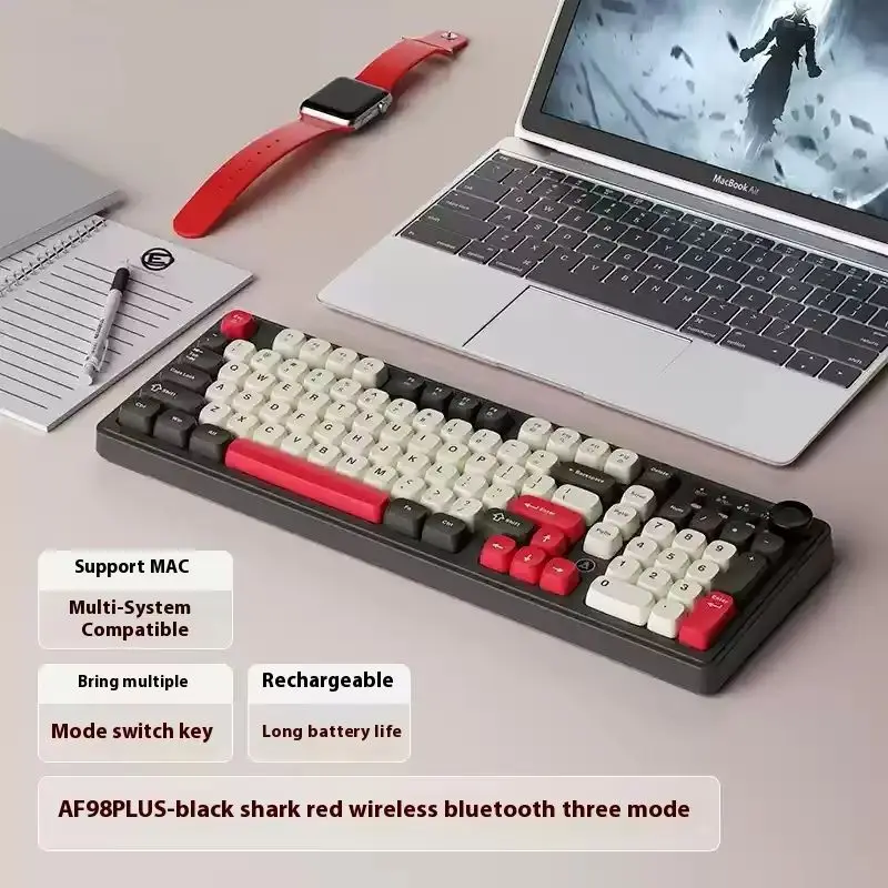 AJAZZ AF98 Wireless Bluetooth Keyboard Three-Mode E-Sports Mechanical Touch Typing Office Computer Wired Keyboard Special Design
AJAZZ AF98 Wireless Bluetooth Keyboard Three-Mode E-Sports Mechanical Touch Typing Office Computer Wired Keyboard Special Design