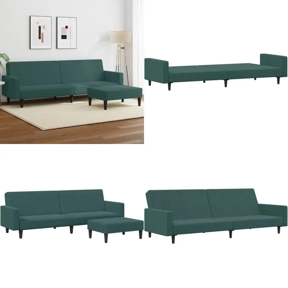 Green Velvet 2-Seater Sofa Bed with Wooden and Plastic Frame - Polyester Fabric, Comfortable and Durable Living Room Furniture
Green Velvet 2-Seater Sofa Bed with Wooden and Plastic Frame - Polyester Fabric, Comfortable and Durable Living Room Furniture