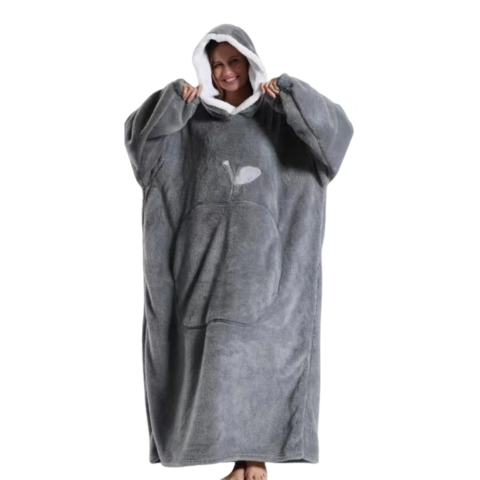 Super Long Flannel Blanket with Sleeves Winter Blanket Hoodie Oversized Pullover Cozy Soft Wearable TV Blanket Women Men
Super Long Flannel Blanket with Sleeves Winter Blanket Hoodie Oversized Pullover Cozy Soft Wearable TV Blanket Women Men