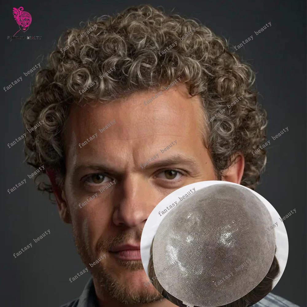 20mm Curly Grey 540# 1b80 Super Natural Hairline 0.06mm Thin Skin Invisible Men Toupee Real Human Hair Capillary Prosthes System
20mm Curly Grey 540# 1b80 Super Natural Hairline 0.06mm Thin Skin Invisible Men Toupee Real Human Hair Capillary Prosthes System
