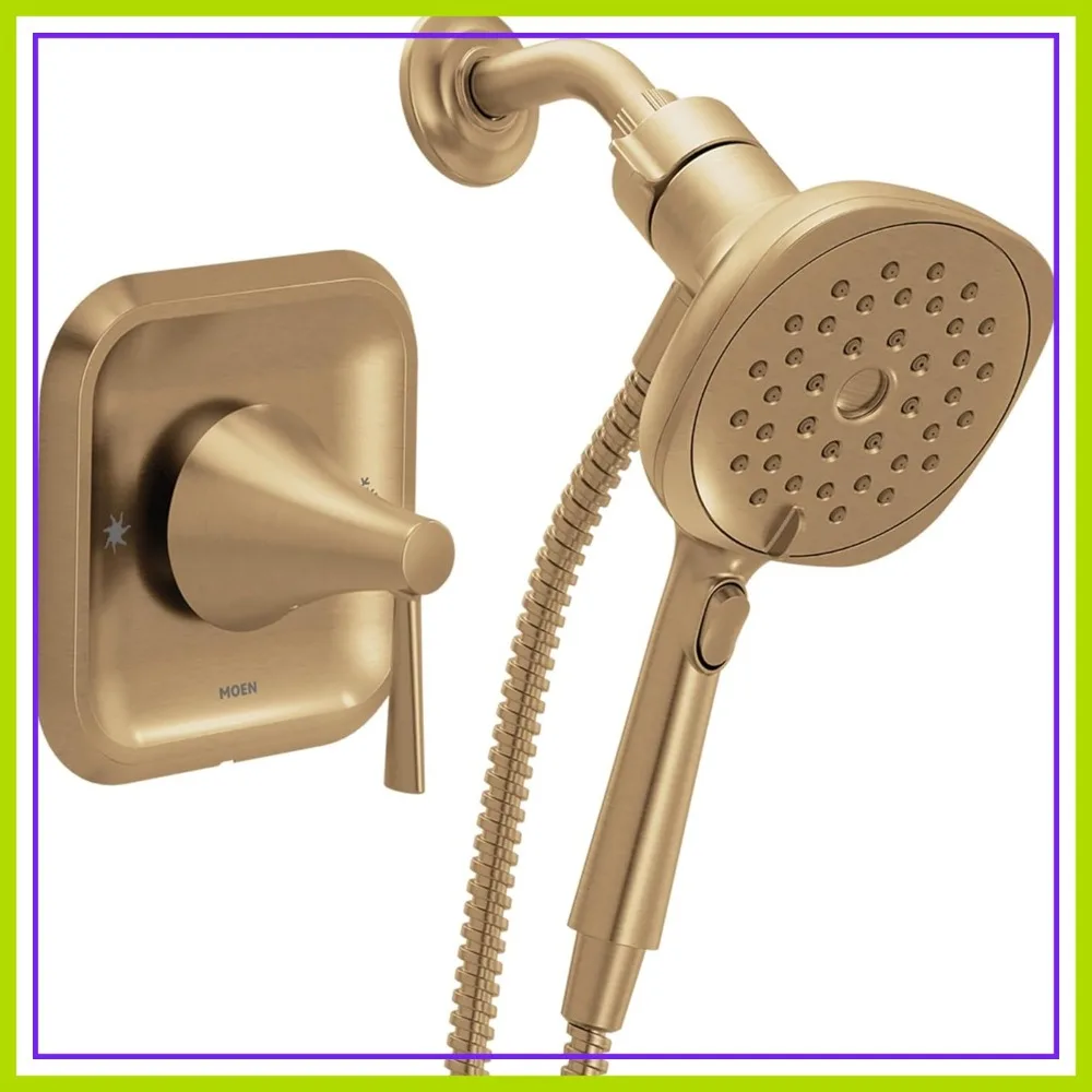 Bronzed Gold Modern Shower Faucet with Square Handheld Rain Spray Head, Valve Included
Bronzed Gold Modern Shower Faucet with Square Handheld Rain Spray Head, Valve Included