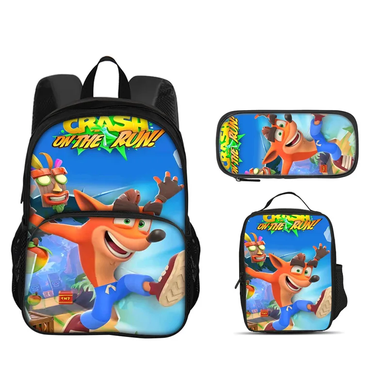 Crash Bandicoot Round Front Bag Backpack Pen Bag Ice Bag 3Pcs Set Cartoon Print New Trendy Student Best School Companion
Crash Bandicoot Round Front Bag Backpack Pen Bag Ice Bag 3Pcs Set Cartoon Print New Trendy Student Best School Companion