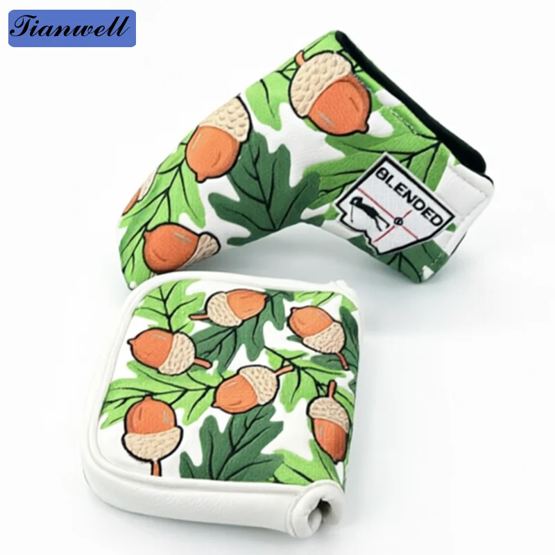 Golf Putter Cover Nature Inspired pine cone Pattern Embroidery with Magnetic seal Closure PU Leather Golf putter head cover
Golf Putter Cover Nature Inspired pine cone Pattern Embroidery with Magnetic seal Closure PU Leather Golf putter head cover