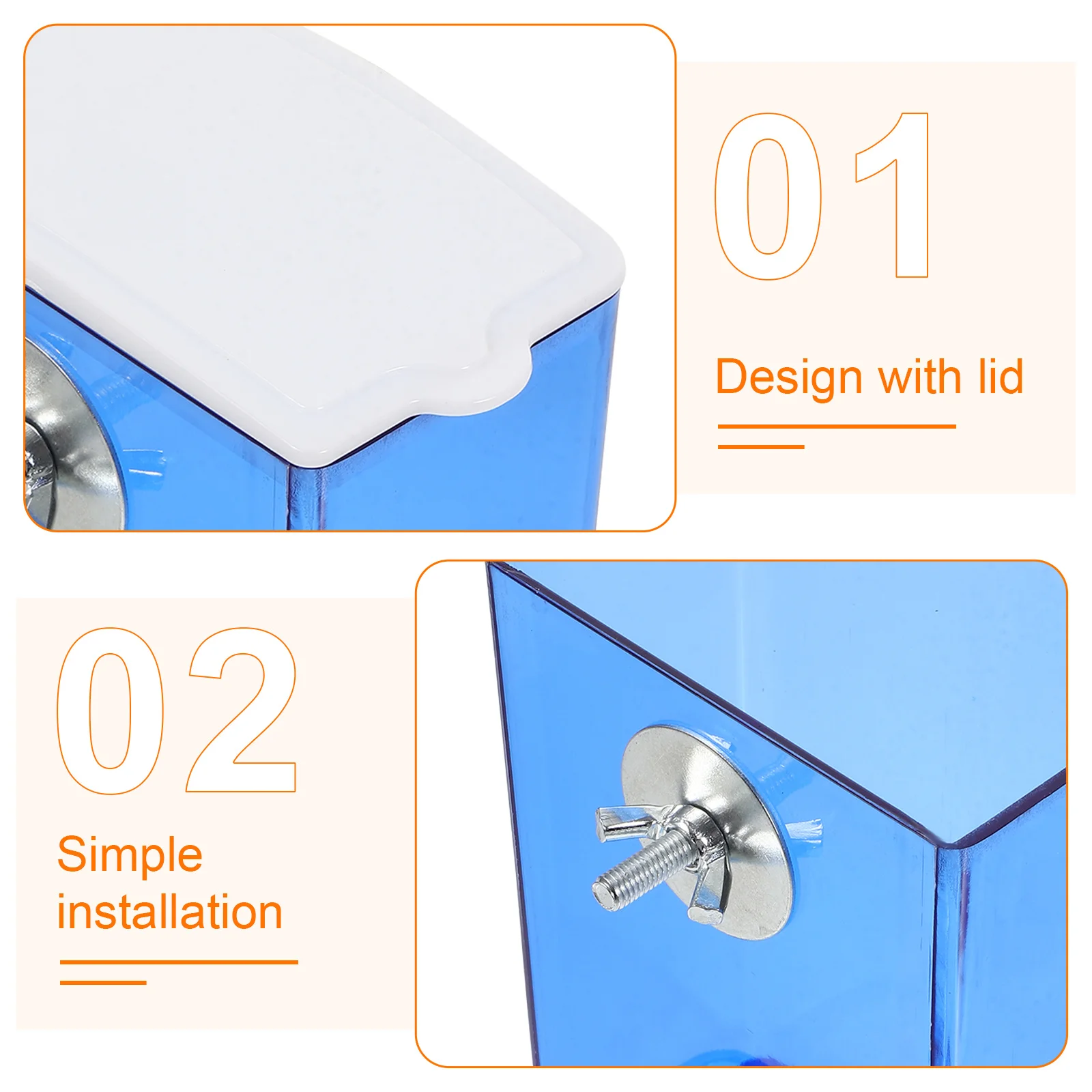 Bird Feeder Small Size Acrylic Automatic Bird Cage Food Holder Splash-Proof Feeding Container for Parakeets Budgies Finches
Bird Feeder Small Size Acrylic Automatic Bird Cage Food Holder Splash-Proof Feeding Container for Parakeets Budgies Finches