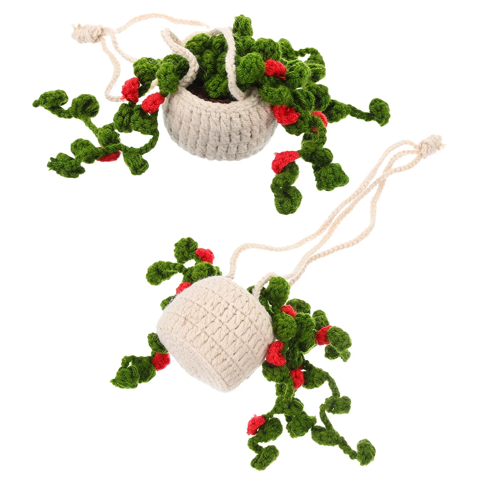2pcs Car Decorative Hanging Plants Handmade Crochet Rearview Mirror Accessories Boho Style Interior Charm Flower Pot Pendant
2pcs Car Decorative Hanging Plants Handmade Crochet Rearview Mirror Accessories Boho Style Interior Charm Flower Pot Pendant