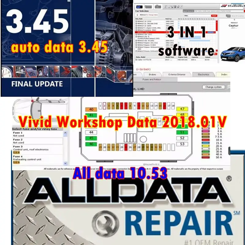Vivid Workshop Data Atris2018.01V+Auto data3.45+All data10.53 Auto Repair Software Tech Support for Cars and car with 640GB HDD
Vivid Workshop Data Atris2018.01V+Auto data3.45+All data10.53 Auto Repair Software Tech Support for Cars and car with 640GB HDD