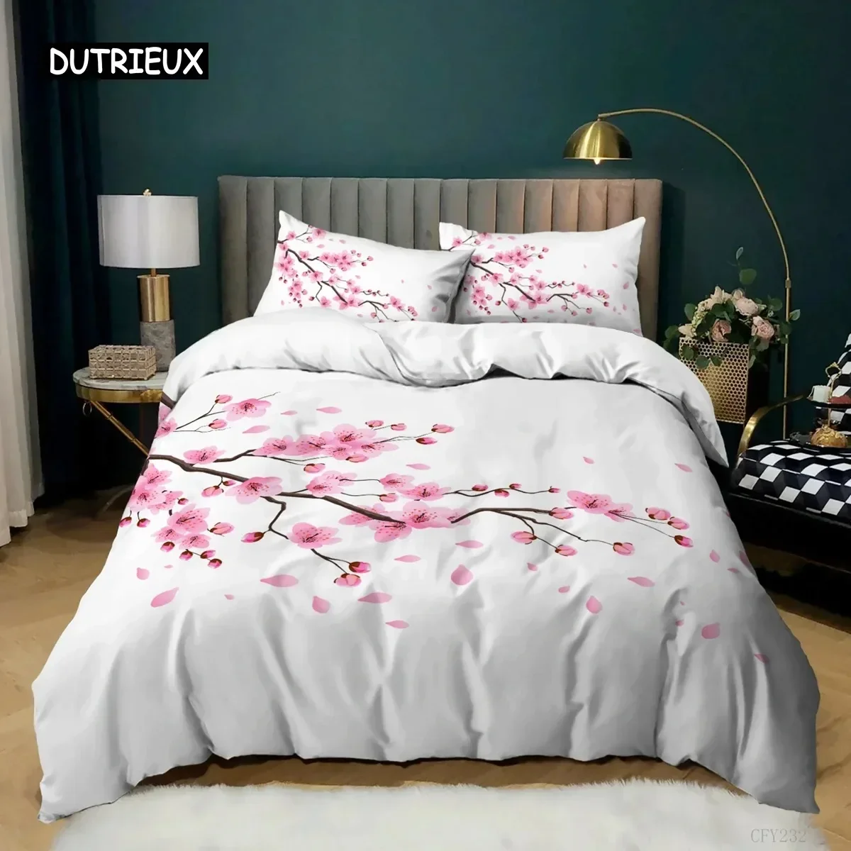 3D Print Plum Blossom Bedding Set King Pink Flower Quilt Cover for Girls Microfiber Branches Printed Duvet Cover
3D Print Plum Blossom Bedding Set King Pink Flower Quilt Cover for Girls Microfiber Branches Printed Duvet Cover