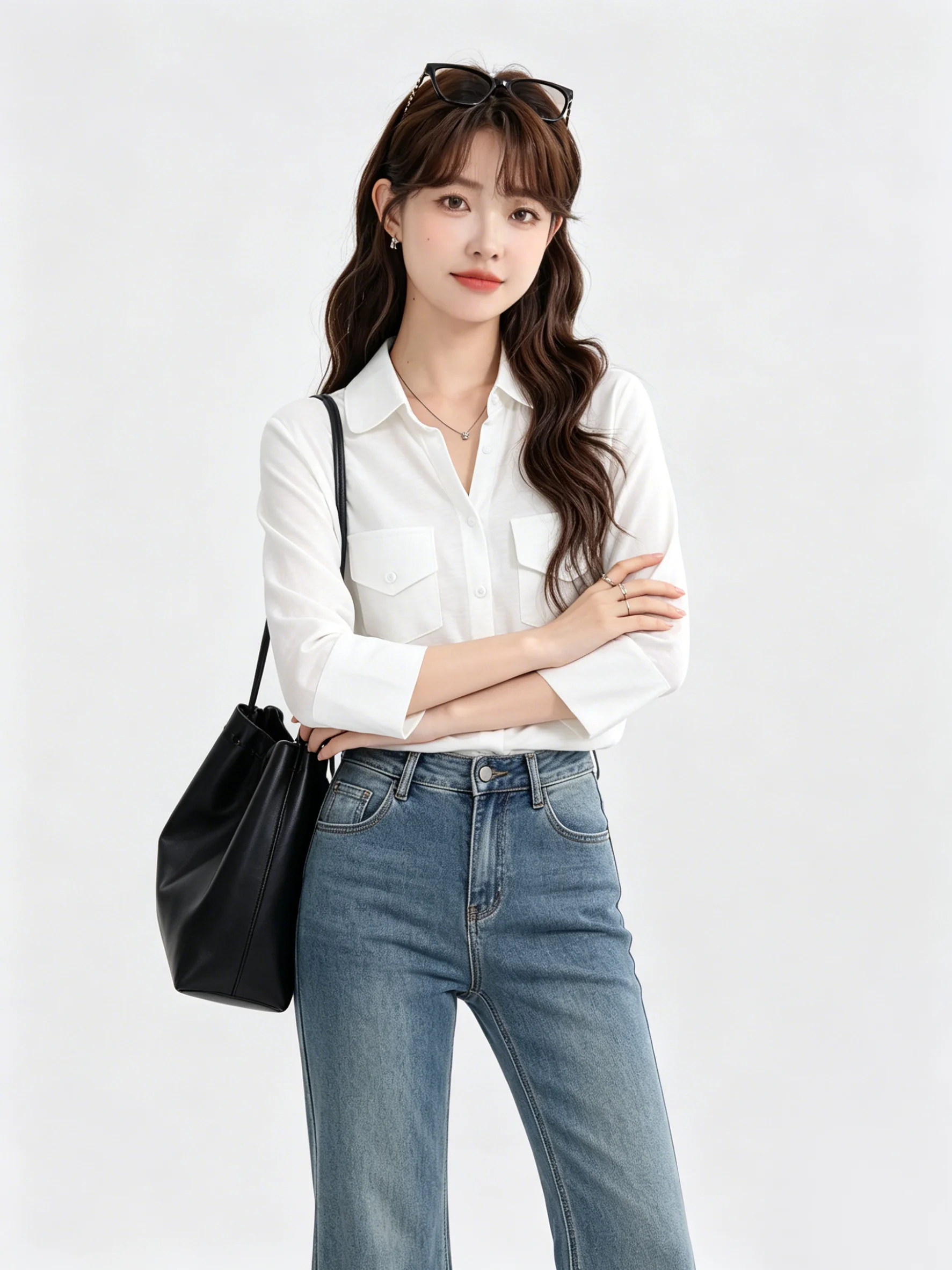 Skin-friendly Korean Style Long Sleeve Collar Commuting Shirt Versatile Elegant Lightweight Adult Women's Casual Shirt
Skin-friendly Korean Style Long Sleeve Collar Commuting Shirt Versatile Elegant Lightweight Adult Women's Casual Shirt