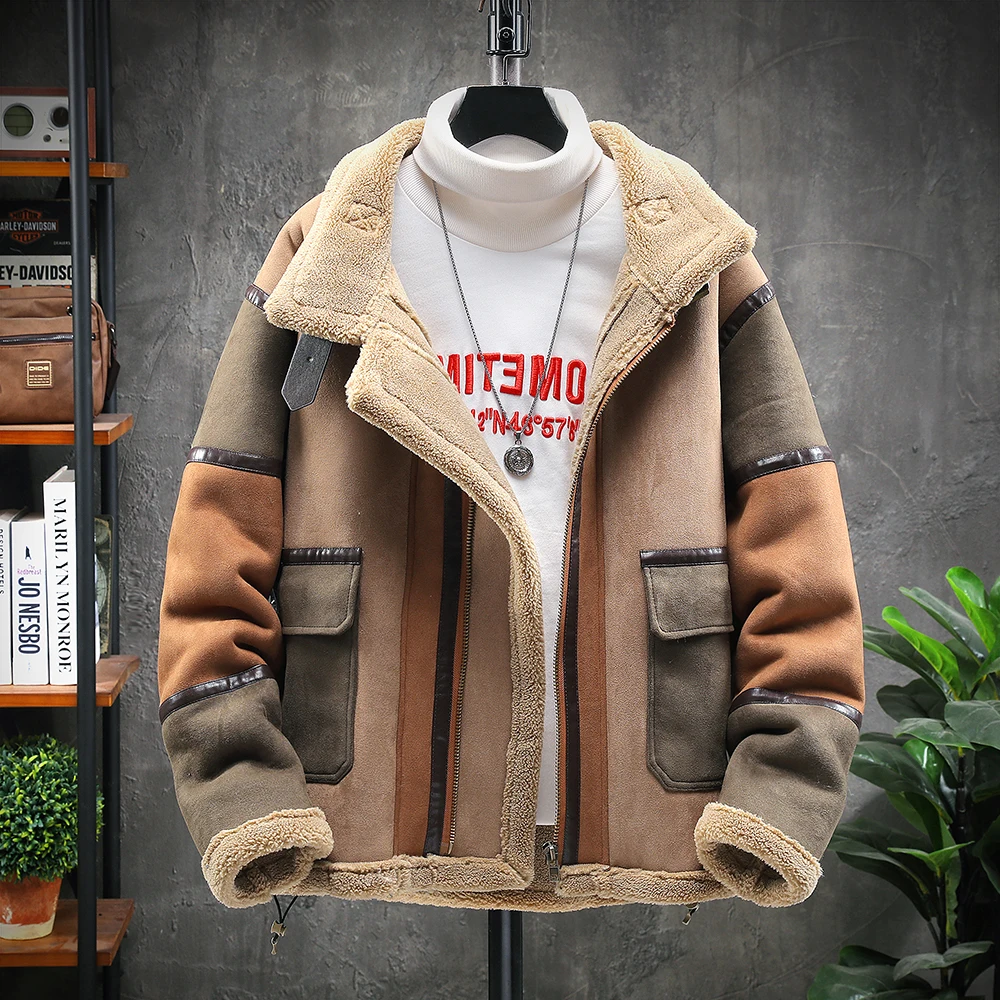 Men's Suede Lamb Fur Jaet Winter Thiened Floing Cotton Jaet American Retro Leather Fur Inteated Cotton Coat
Men's Suede Lamb Fur Jaet Winter Thiened Floing Cotton Jaet American Retro Leather Fur Inteated Cotton Coat