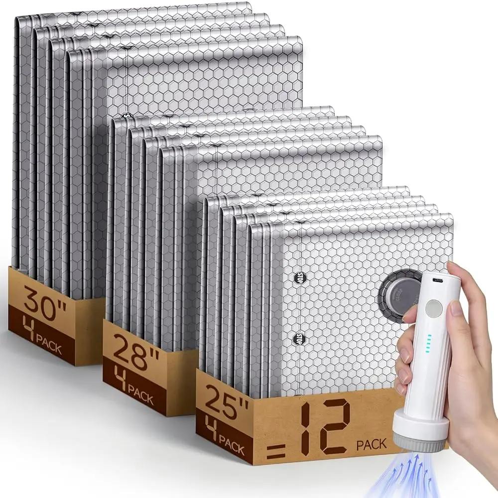 Free ShippingFree ShippingSpace Saver Vacuum Storage Bags with Portable Electric Pump, Vacuum Seal Bags for Clothing Travel, Co
Free ShippingFree ShippingSpace Saver Vacuum Storage Bags with Portable Electric Pump, Vacuum Seal Bags for Clothing Travel, Co