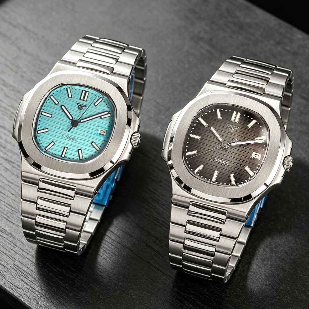 Miyota 8215 Tandorio 100M Dive Automatic Watch Men Square Case Blue White Dial Green Lume Sapphire Stainless Steel Screw Crow
Miyota 8215 Tandorio 100M Dive Automatic Watch Men Square Case Blue White Dial Green Lume Sapphire Stainless Steel Screw Crow