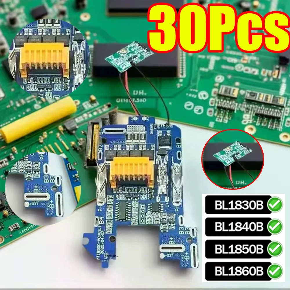 1-30 шт. Плата защиты от перезаряда литиевых аккумуляторов для BL1830 BL1840 BL1850 BL1860 18В, материнская плата управления для электроинструментов
1-30 шт. Плата защиты от перезаряда литиевых аккумуляторов для BL1830 BL1840 BL1850 BL1860 18В, материнская плата управления для электроинструментов