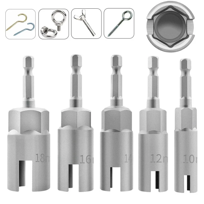 BIESUO 5-piece Butterfly Socket Wrench Set Iron Construction Hexagonal Shank Deepening Socket Adapter for Power Tools
BIESUO 5-piece Butterfly Socket Wrench Set Iron Construction Hexagonal Shank Deepening Socket Adapter for Power Tools