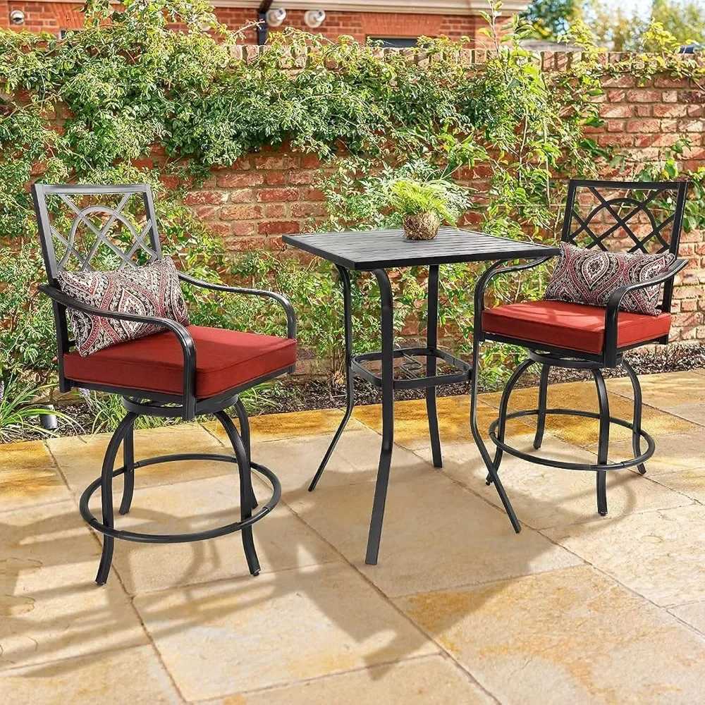 High Top Dining Table Outdoor Bistro Square with 1.57'' Umbrella Hole & Steel Slat Table Top (Black)
High Top Dining Table Outdoor Bistro Square with 1.57'' Umbrella Hole & Steel Slat Table Top (Black)