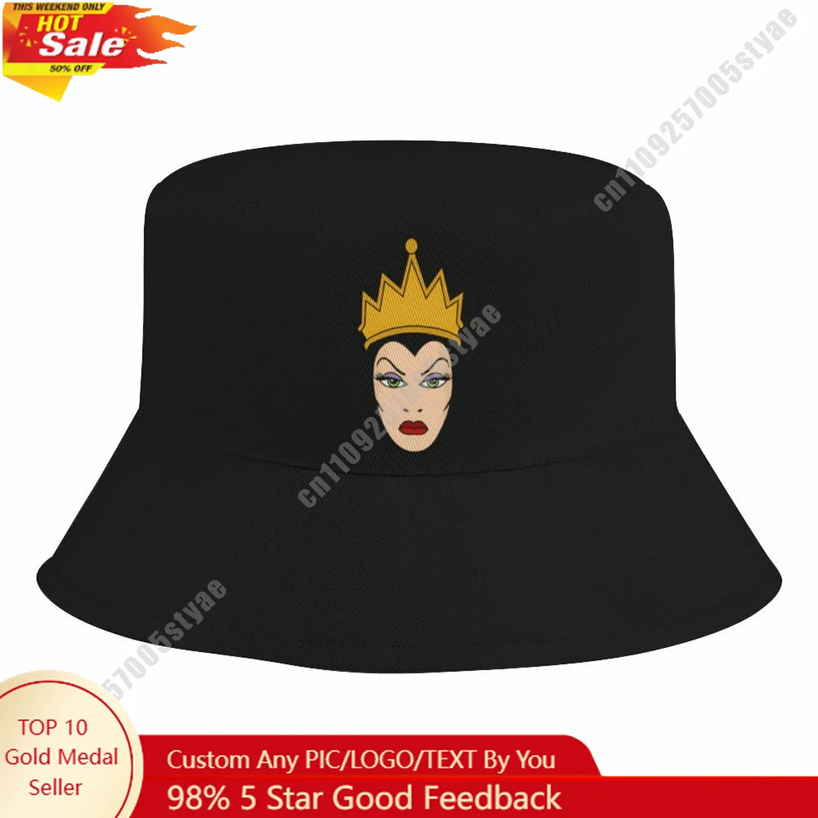 Evil Queen Bucket Hat Disney Cartoon Character Custom Design Upload Your Image Logo Fisherman Hat 50–54cm Head Circumference
Evil Queen Bucket Hat Disney Cartoon Character Custom Design Upload Your Image Logo Fisherman Hat 50–54cm Head Circumference