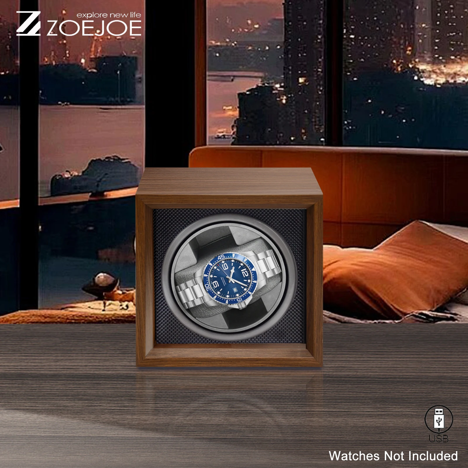 ZOEJOE Single Slot Automatic Watch Winder Pu leather USB Cable Watch Winders With Soft Pillow Birthday Gifts For Friends
ZOEJOE Single Slot Automatic Watch Winder Pu leather USB Cable Watch Winders With Soft Pillow Birthday Gifts For Friends