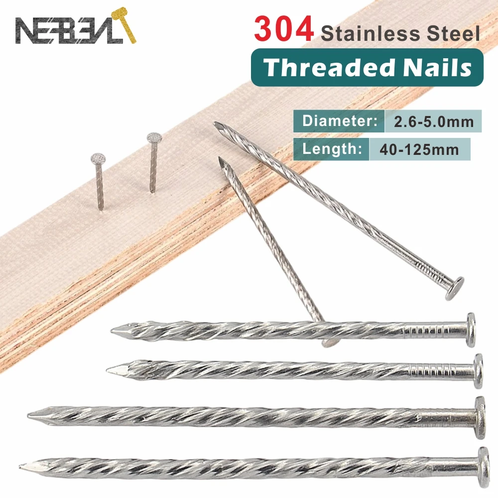 Hardened Spiral Shank Nails 304 Stainless Steel-1.5"/2"/2.5"/3"/3.5"/4"/5" Sizes 0.25KG for Woodworking
Hardened Spiral Shank Nails 304 Stainless Steel-1.5"/2"/2.5"/3"/3.5"/4"/5" Sizes 0.25KG for Woodworking