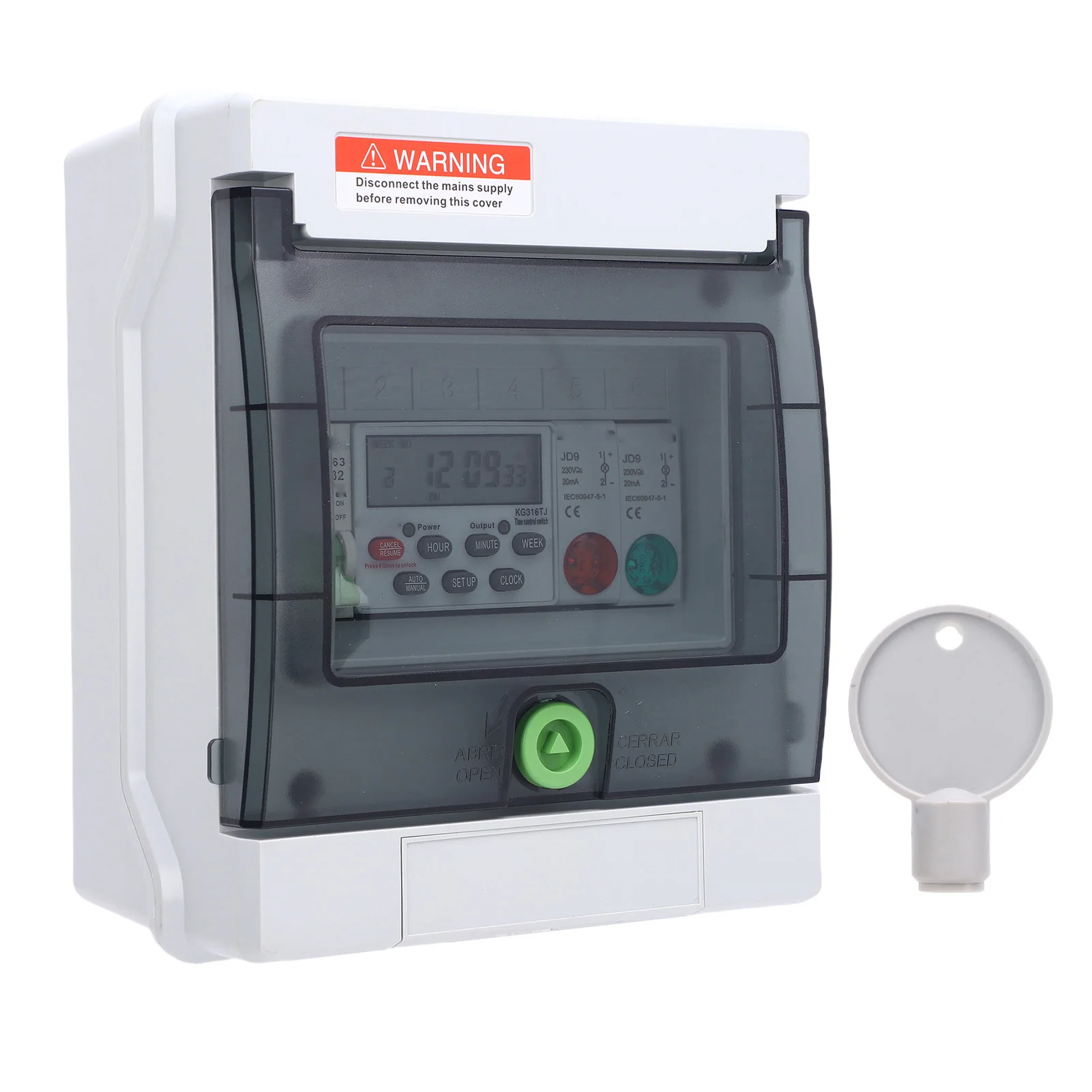 Outdoor Water Proof Distribution Box 32A 230V AC Electrical Time Control Switch Programmable Digital Timer for Street Light Pump
Outdoor Water Proof Distribution Box 32A 230V AC Electrical Time Control Switch Programmable Digital Timer for Street Light Pump
