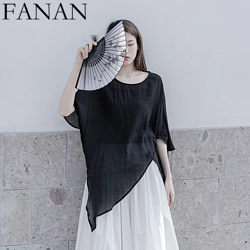 2024 Summer New Black White Irregular Slit Loose Fitting Sun Protection Thin Top Women Short Sleeve LX113
2024 Summer New Black White Irregular Slit Loose Fitting Sun Protection Thin Top Women Short Sleeve LX113