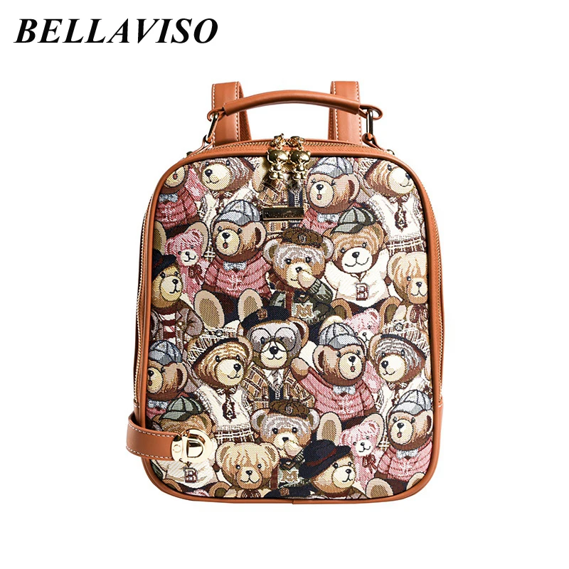 Новый холщовый женский рюкзак BellaViso, модные повседневные женские маленькие вместительные дорожные городские сумки с рисунком медведя
Новый холщовый женский рюкзак BellaViso, модные повседневные женские маленькие вместительные дорожные городские сумки с рисунком медведя