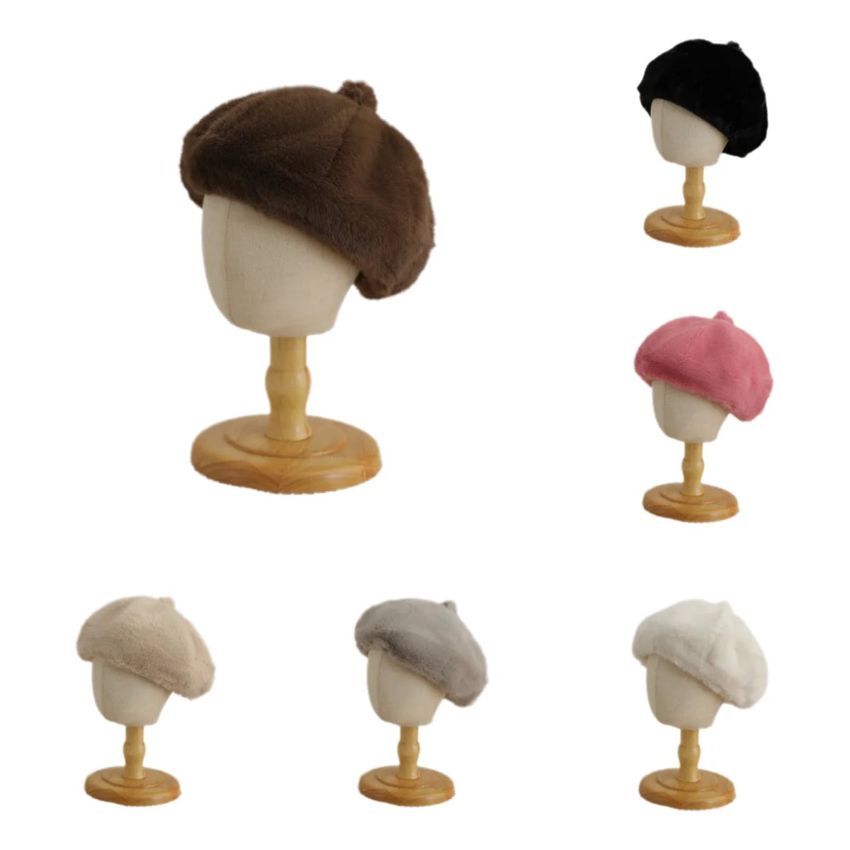 Pure Color Imitation Rabbit Fur Beret Cute Furry Soft Comfortable Painter's Hat Winter Woman Trend Versatile Warmth Brimless Hat
Pure Color Imitation Rabbit Fur Beret Cute Furry Soft Comfortable Painter's Hat Winter Woman Trend Versatile Warmth Brimless Hat