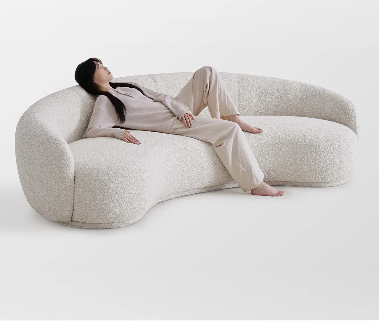 Sofa Curved Cashew Sofa Minimalist Special-shaped Sofa Italian Style Designer Living Room
Sofa Curved Cashew Sofa Minimalist Special-shaped Sofa Italian Style Designer Living Room