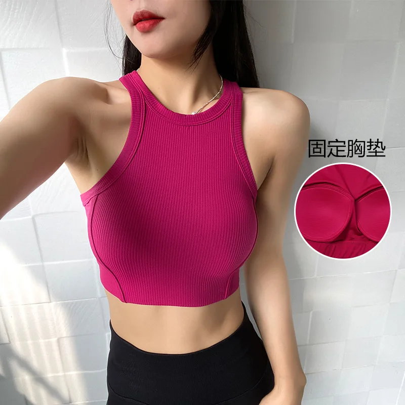 Hot Girl Sports Vest Women'S Fixed Chest Pad Thread Yoga Underwear Quick-Drying Workout Bra Running Shockproof Yoga
Hot Girl Sports Vest Women'S Fixed Chest Pad Thread Yoga Underwear Quick-Drying Workout Bra Running Shockproof Yoga
