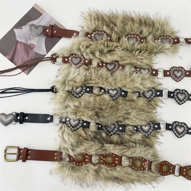 Y2K пряные ремни из искусственного меха, субкультура, богемная плюшевая поясная цепочка, модный сексуальный винтажный пушистый пояс, пушистые ремни в стиле панк для пастушки
Y2K пряные ремни из искусственного меха, субкультура, богемная плюшевая поясная цепочка, модный сексуальный винтажный пушистый пояс, пушистые ремни в стиле панк для пастушки