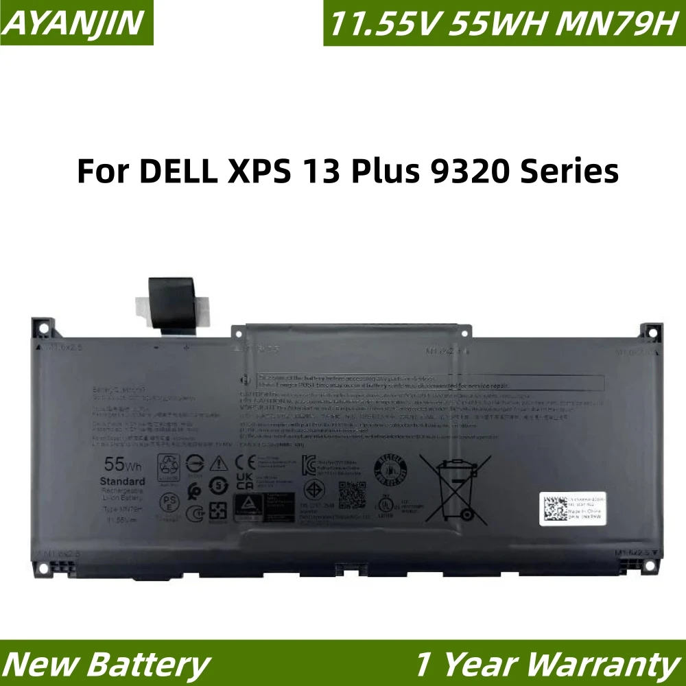 MN79H 11.55V 55Wh 4524mAh Laptop Battery For DELL XPS 13 Plus 9320 i5 93204K MN79H 0J7H5M J7H5M
MN79H 11.55V 55Wh 4524mAh Laptop Battery For DELL XPS 13 Plus 9320 i5 93204K MN79H 0J7H5M J7H5M