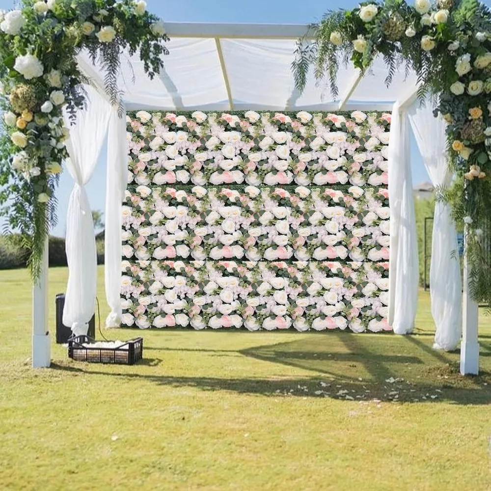 6 Pcs Flower Wall Panel Floral Backdrop Pink and White Flower Wall Decor Silk Rose Artificial Flower Wall for Wedding Party
6 Pcs Flower Wall Panel Floral Backdrop Pink and White Flower Wall Decor Silk Rose Artificial Flower Wall for Wedding Party