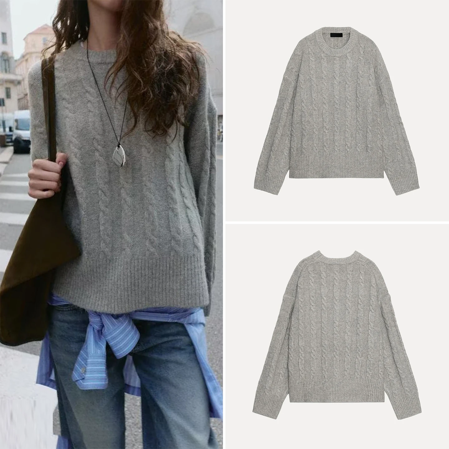 Z женский модный мягкий вязаный свитер с узором кабеля, повседневный Sle, новинка 202, осенний длинный круглый пуловер свека Ne
Z женский модный мягкий вязаный свитер с узором кабеля, повседневный Sle, новинка 202, осенний длинный круглый пуловер свека Ne