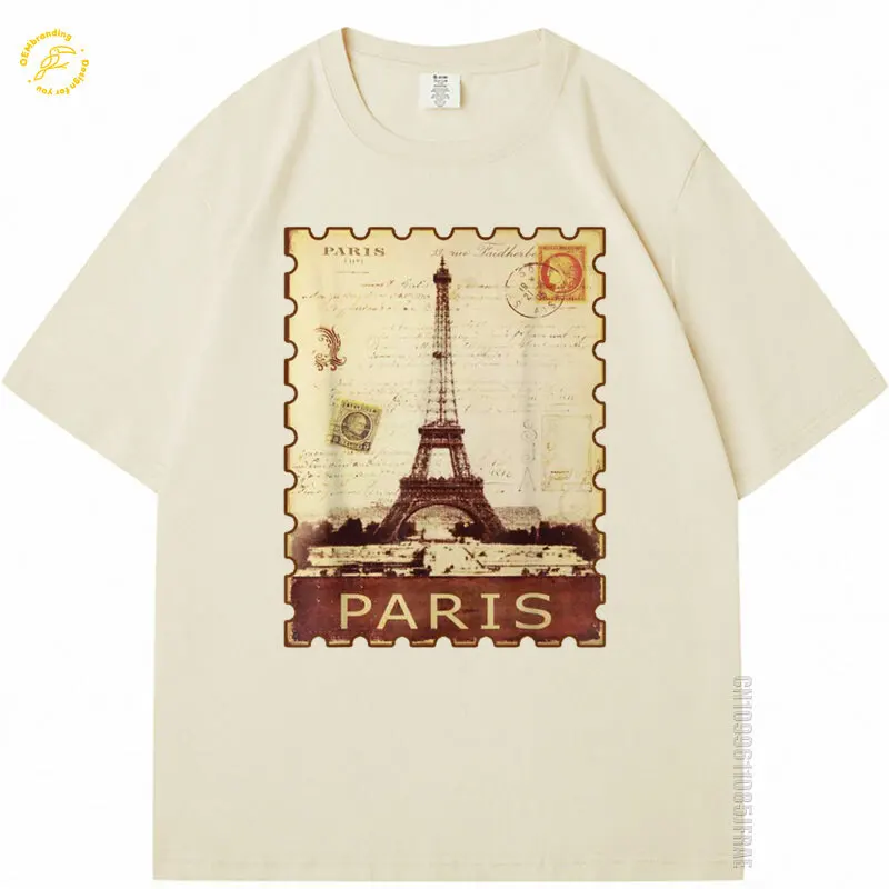 Eiffel Tower Stamp Vacation Vintage Paris France Souvenir Oversized T-Shirt For Men High Quality Short Sleeve Camisetas Футболки
Eiffel Tower Stamp Vacation Vintage Paris France Souvenir Oversized T-Shirt For Men High Quality Short Sleeve Camisetas Футболки